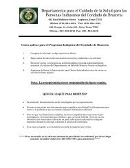 Departamento para el Cuidado de la Salud Para . - Brazoria County