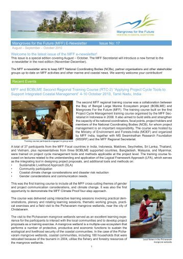 Mangroves for the Future (MFF) E-Newsletter Issue No: 17 Welcome ...