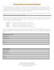 Behavioral Interviewing Prep Worksheet