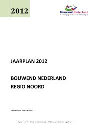 Beleids- en activiteitenplan 2010 bouwend nederland regio Noord