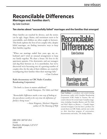 Reconcilable Differences - Second Story Press