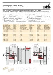 Montageanleitung /Assembly / Montage Montaggio ... - Hettich