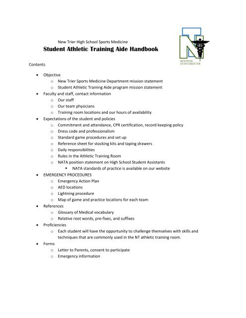 Student Handbook - New Trier Township High School