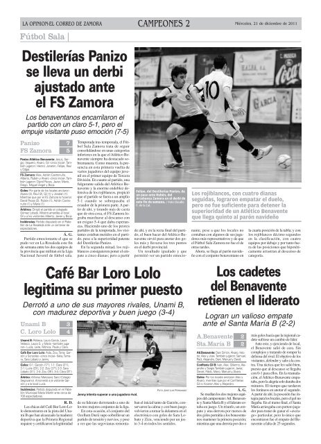 Lluvia de goles en el derbi - La OpiniÃ³n de Zamora