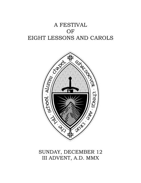 Advent Lessons and Carols - The Hill School