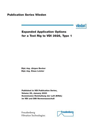 Expanded Application Options for a Test Rig to VDI 3926, Type 1