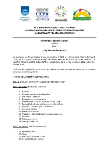 xx jornadas de jóvenes investigadores asociación de universidades ...