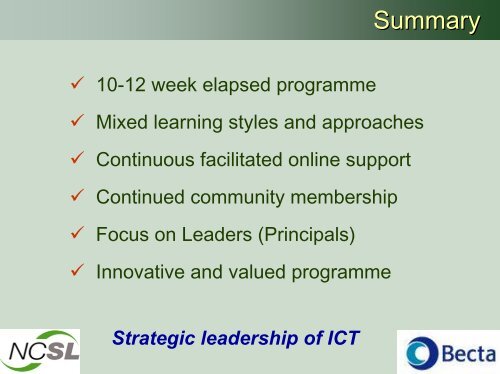 Strategic Leadership of ICT - Wigan Schools Online