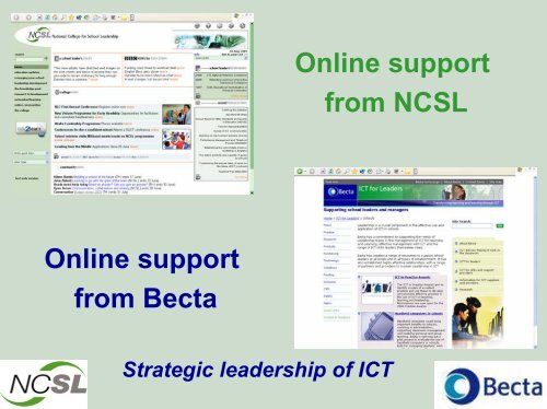 Strategic Leadership of ICT - Wigan Schools Online