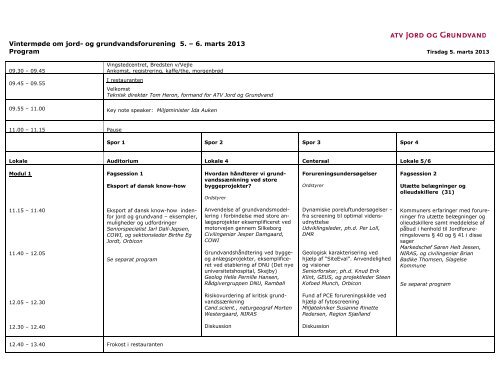 VintermÃ¸de om jord- og grundvandsforurening 5. â 6. marts 2013 ...