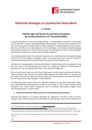 Nationale Strategie zur psychischen Gesundheit