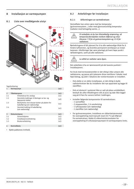 Installasjon geoTHERM VWL - Vaillant