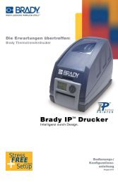 Brady IP™-Drucker Bedienungs-/Konfigurationsanleitung