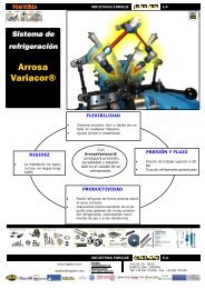 Arrosa Variacor® - Industrias Enrique Galán, SA