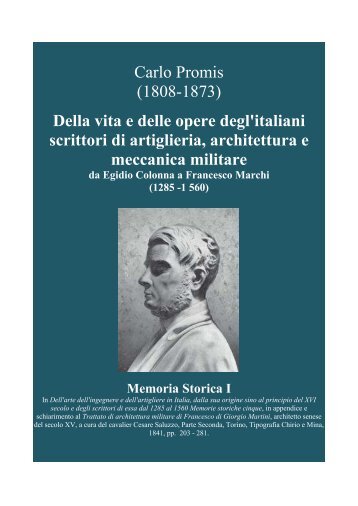 PROMIS Vita e opere degli scrittori italiani di artiglieria e ...