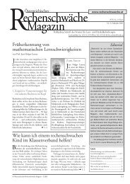 Österreichisches Rechenschwächemagazin Nr 3 - Das ...