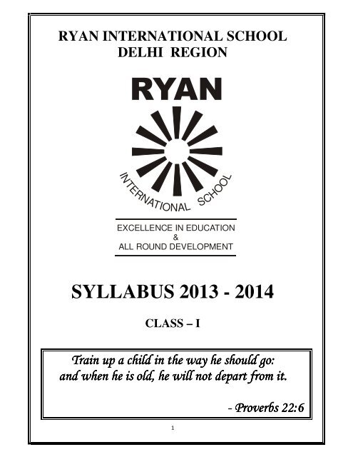 SYLLABUS 2013 - 2014 - Ryan International School