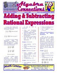 Adding and Subtracting Rational Expressions. - Madison VOICES