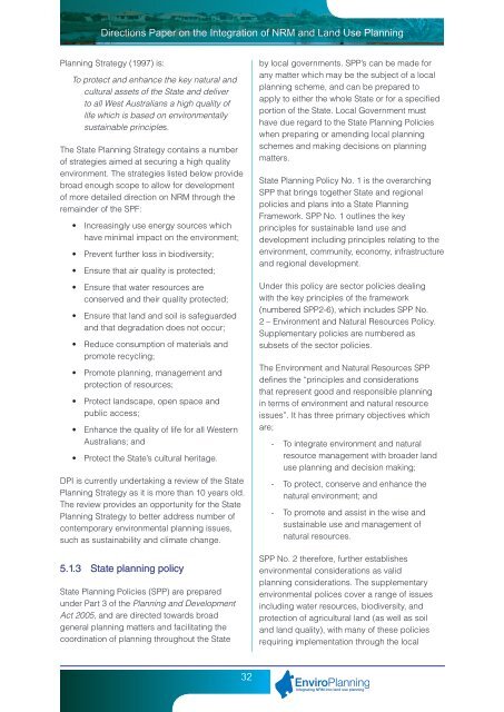 Directions Paper - Western Australian Planning Commission