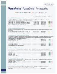 VersaPulseÂ® PowerSuiteTM Accessories - Lumenis Surgical