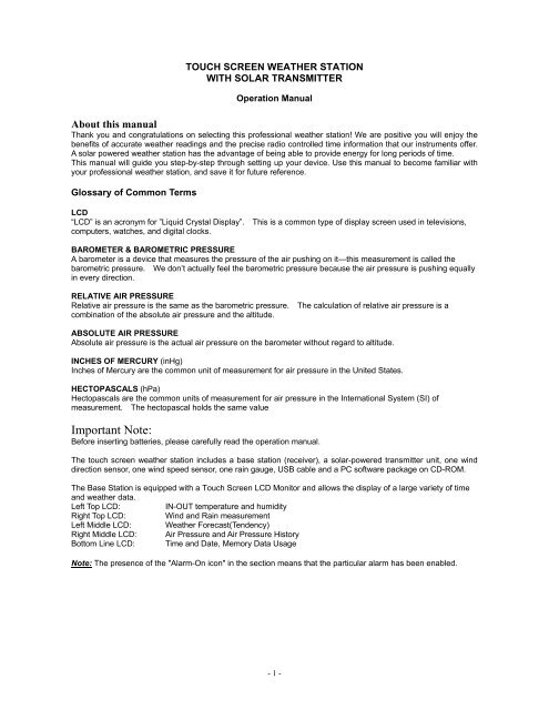 easyweather manual easyweather manual
