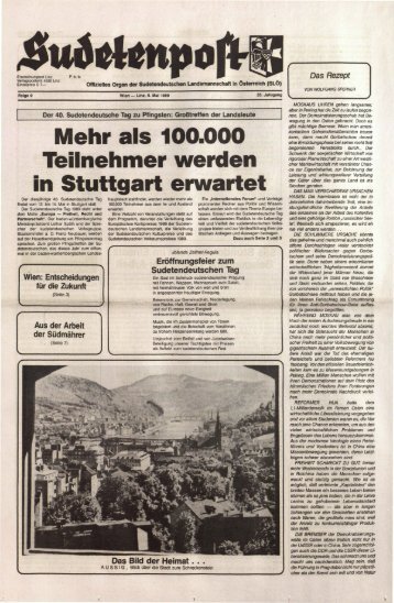 Sudetendeutscher Tag 1989 in Stuttgart - Sudetenpost