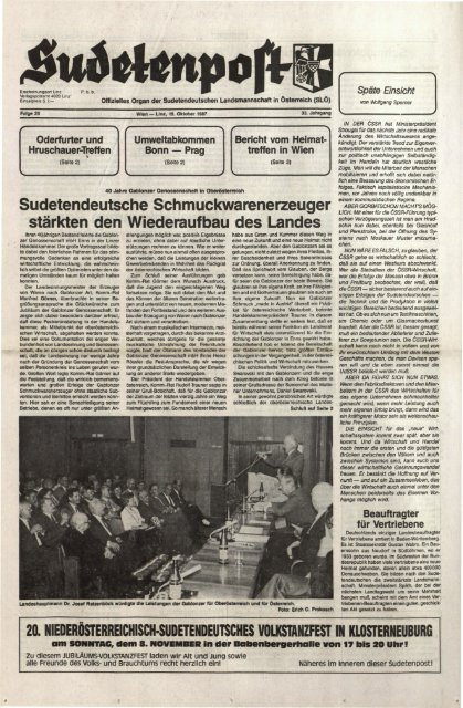 Ausgabe - Sudetenpost