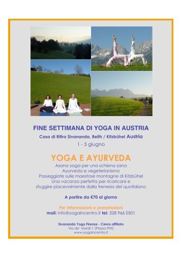 YOGA E AYURVEDA - Sivananda Yoga Firenze