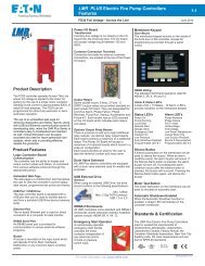 LMR PLUS Electric Fire Pump Controllers Features