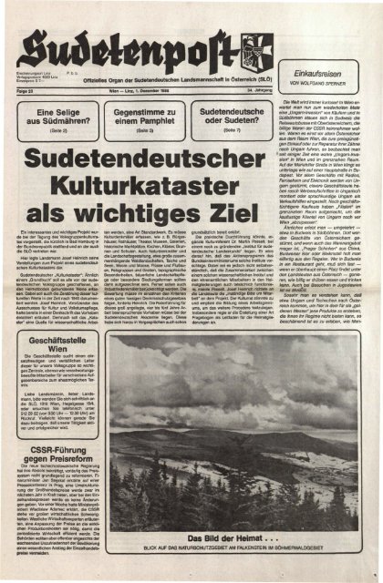 Ausgabe - Sudetenpost