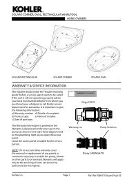 Installation Instructions - SolaroÂ® Rectangular Whirlpool - Kohler