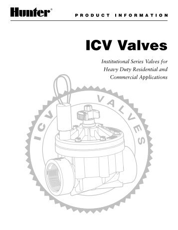 Hunter ICV Valve Owner's Manual - Irrigation Direct