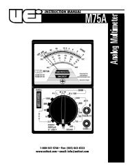 UEi M75A Analog Multimeter Manual PDF - Instrumart