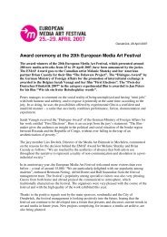 Award ceremony at the 20th European Media Art Festival - EMAF