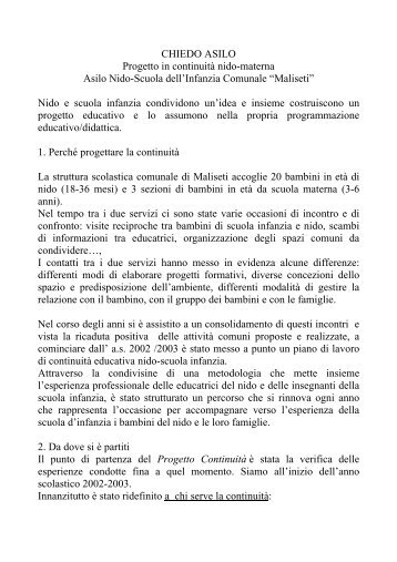 Progetto ContinuitÃ  - Comune di Prato