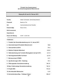 Protokoll des Gemeinderates - Welschenrohr