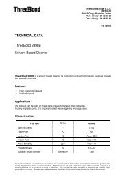 TECHNICAL DATA ThreeBond 2890B Solvent Based Cleaner