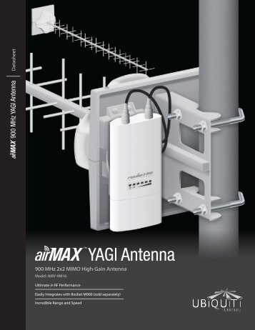 airMAX 900 MHz YAGI Antenna Datasheet - Ubiquiti Networks