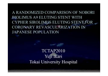 TCTAP2010 Yuji Ikari Tokai University Hospital - summitMD.com