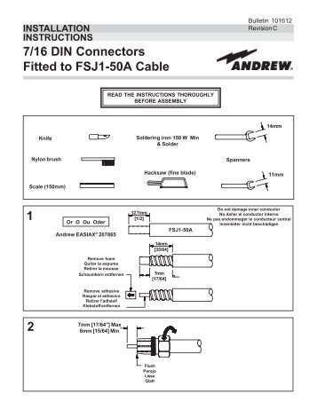 7/16 DIN Connectors Fitted to FSJ1-50A Cable 1 2 - AVW
