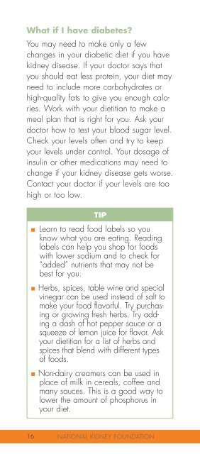 Nutrition and Early Kidney Disease - Litholink