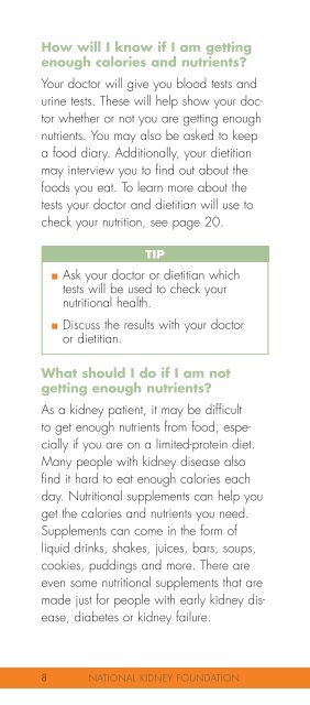 Nutrition and Early Kidney Disease - Litholink