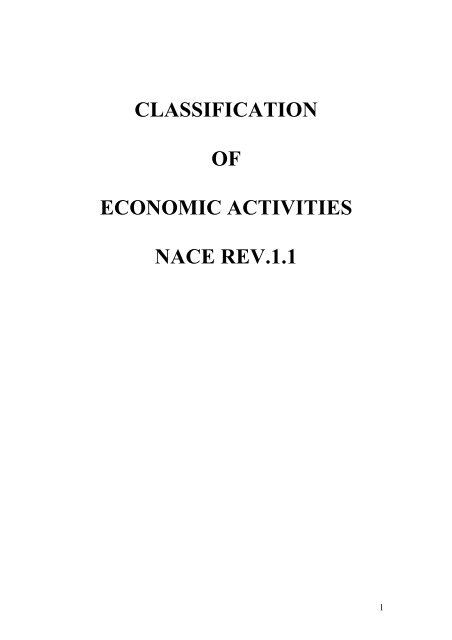 classification of economic activities nace rev.1.1 - INSTAT