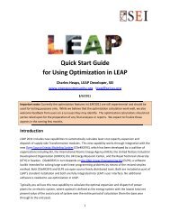 Quick Start Guide for Using Optimization in LEAP - COMMEND ...
