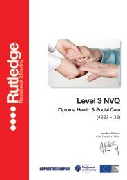 Level 3 NVQ Diploma in Health and Social Care (4222-32) - Training