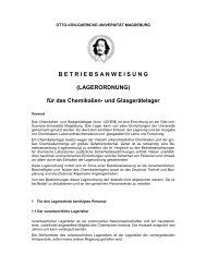B E T R I E B S A N W E I S U N G (LAGERORDNUNG) für das ...