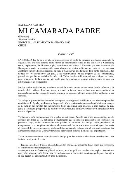 MI CAMARADA PADRE - Luis Emilio Recabarren