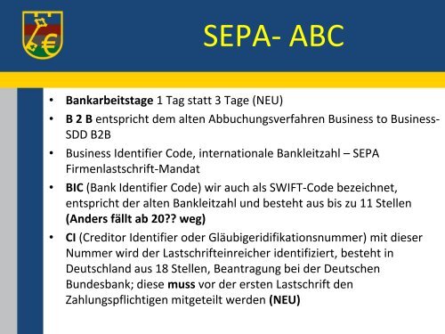 SEPA-Vortrag - kassenverwalter.de