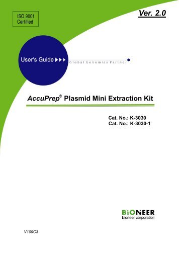 AccuPrep Plasmid Mini Extraction Kit