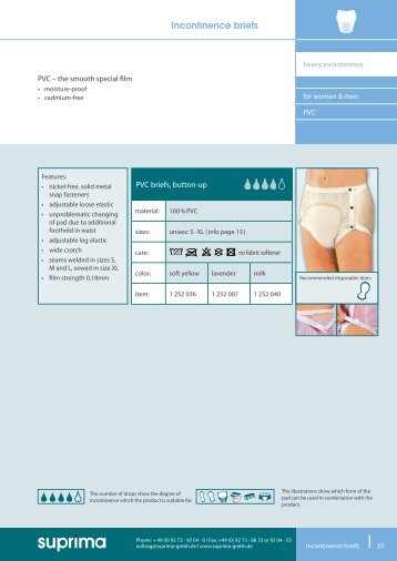 Incontinence briefs - Suprima GmbH